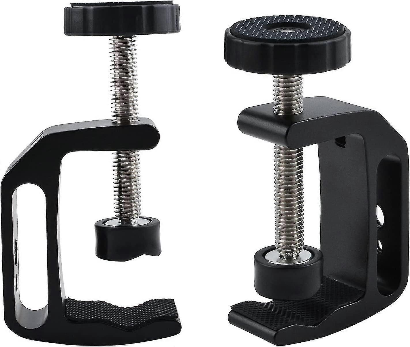 Universal C-Clamp, 2PCS Aluminum Alloy Universal C Table Desk Clamp with 1/4 and 3/8 Thread Hole