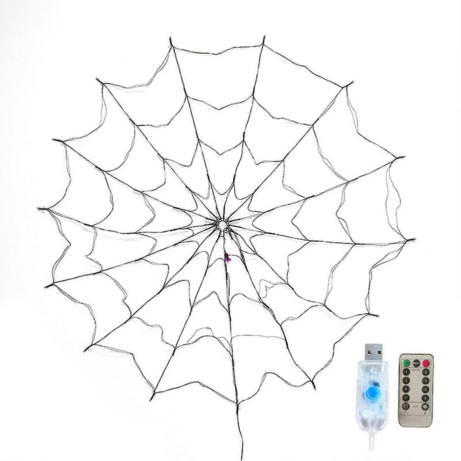 Scary Led Spider Web Lights Haunted Atmosphere Led Lights For Halloween Themed Parties