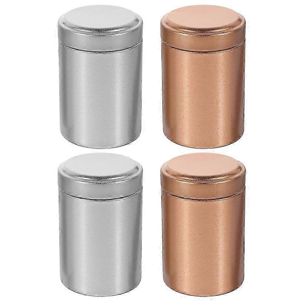 4Pcs Tinplate Storage Jar Tea Leaf Can Tea Jar Loose Tea Container Candy Packing Jars