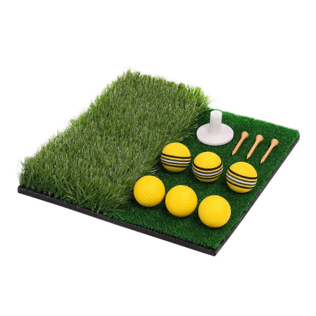 Portable Golfing Practice Hitting Mat Indoor Aid for Beginners Advanced Players True Turf Simulation Non Slip Design Durable Grass Material