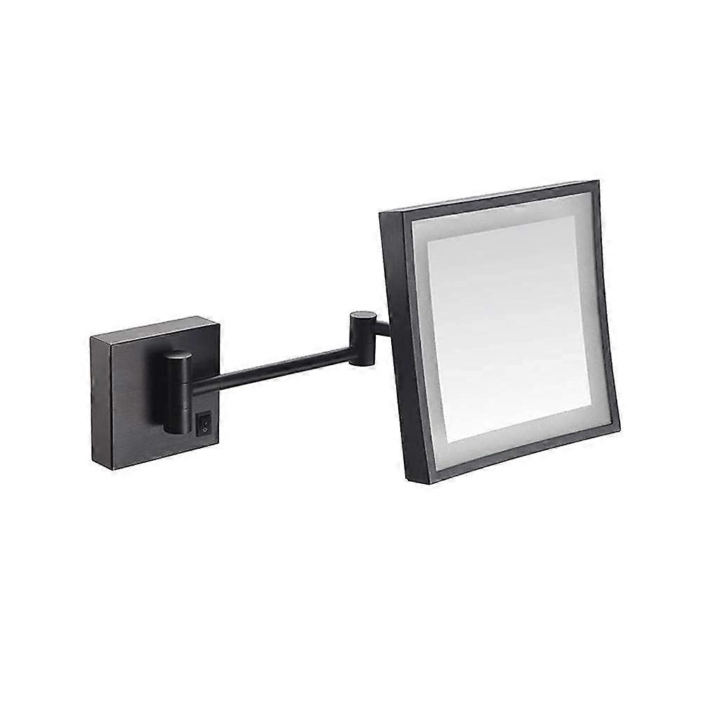 Bathroom Mirror, WallMounted Makeup Mirror Three Double Side Side Square Vanity Heart Mirror Stretched Builtin Lithium Battery 5