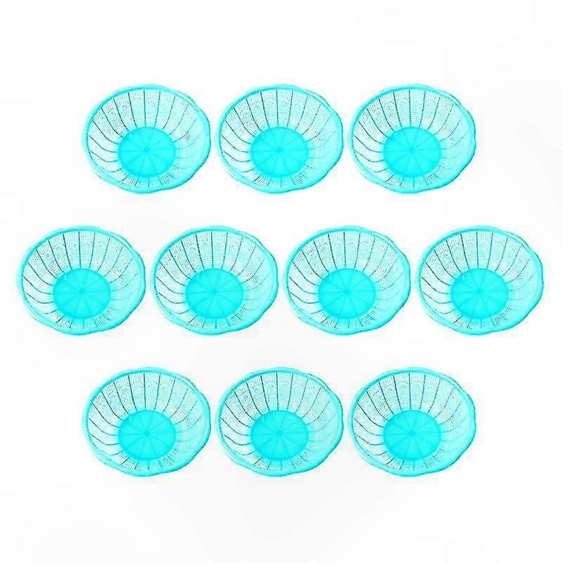 10-Pack Plastic Drain Baskets for Kitchen Use