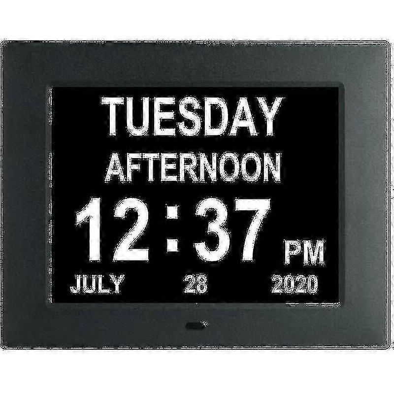 Digital Dementia Clock Calendar Clock Day Date Clock Large Display Large Clear Unabbreviated Time And Date Tw
