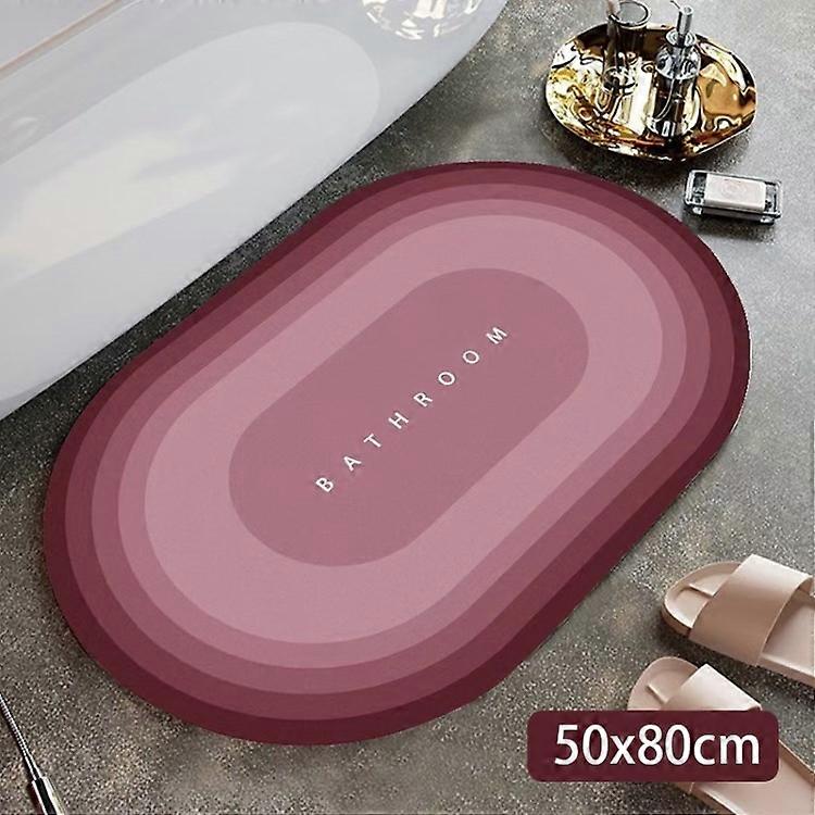 Quick Dry Bath Mat Soft Comfortable Diatom Mud Bathroom Floor Carpet Non-Slip Bath Rug