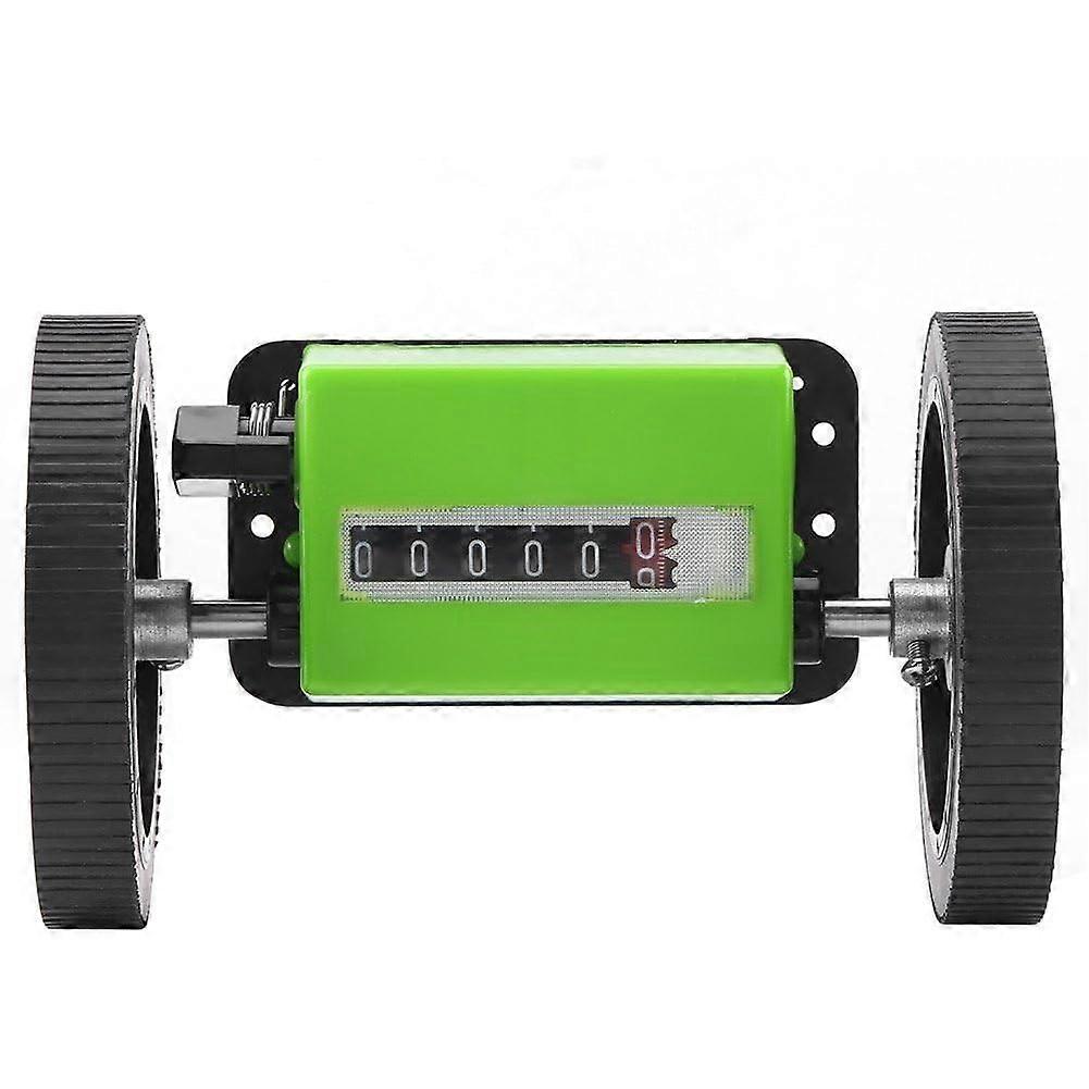 Meter Counter - 1 Piece Mechanical Length Meter Counter Roller Wheel Green