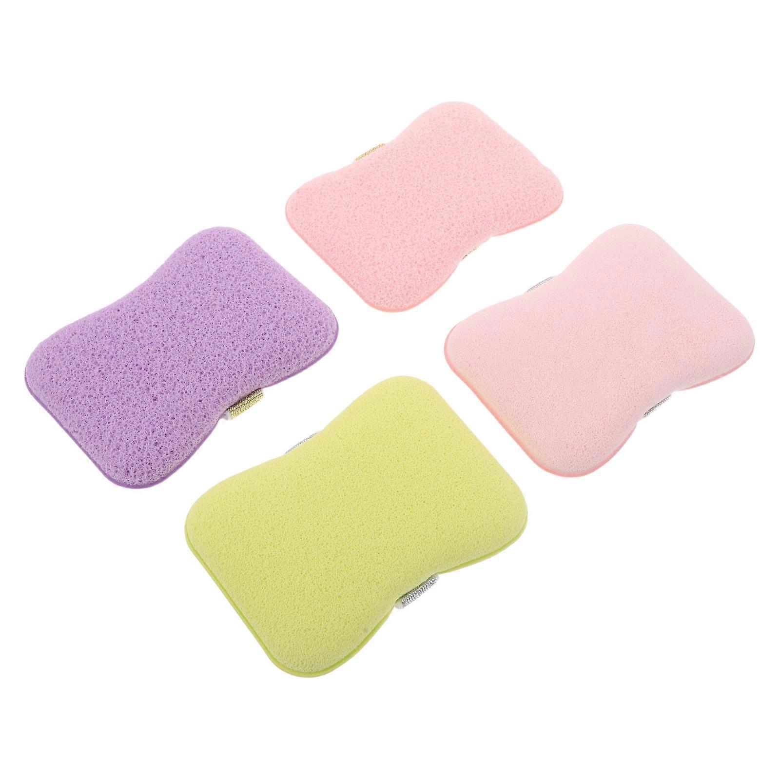 Lightweight Bath Sponge for Dead Skin Removal and Quick Drying Ideal for Bathing Accessories in 4Pcs