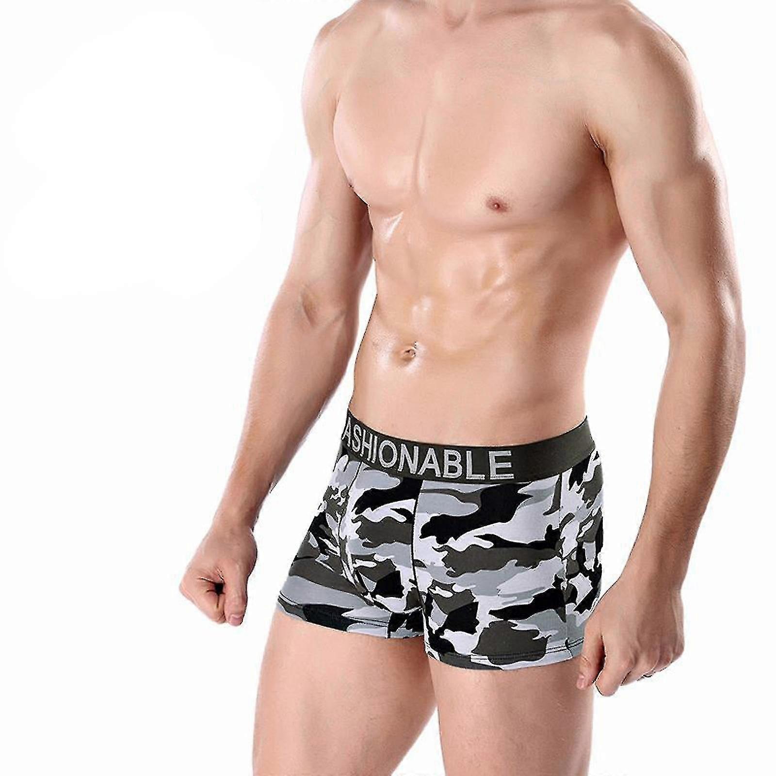 Underwear Men's Underwear Transparent See Through Shorts Hot Lip Pr...