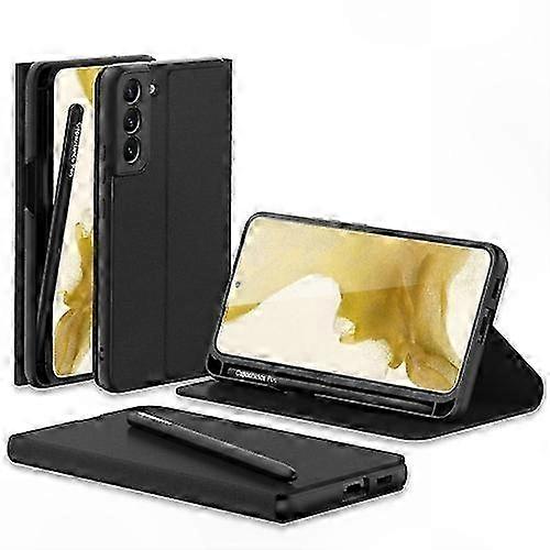 Leather Flip Case with Stylus Pen for 5G Smartphones