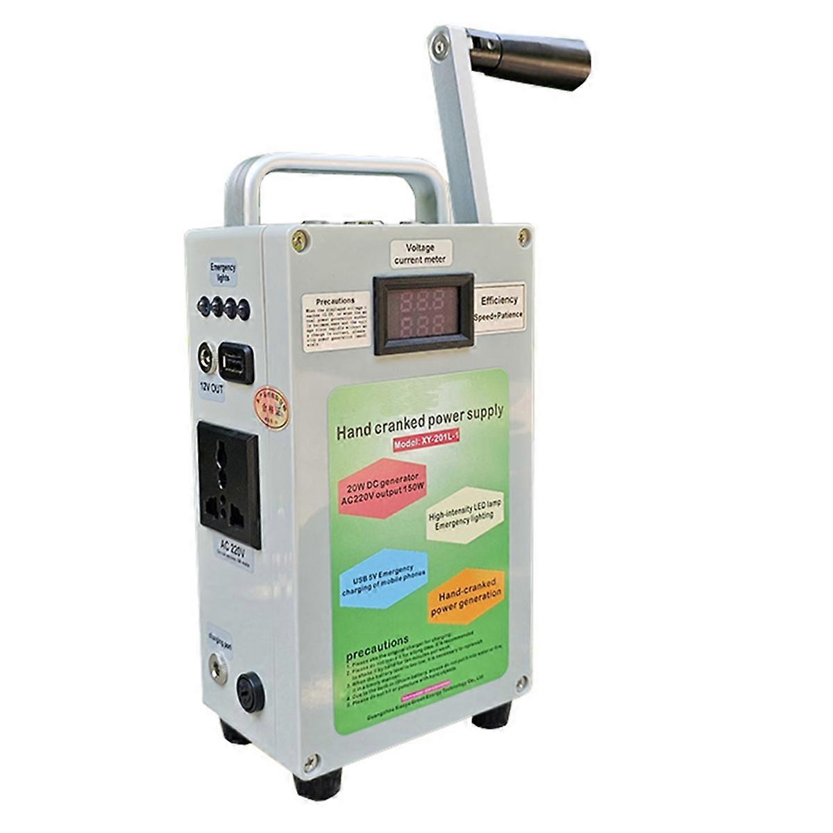 Hand Crank Generator AC220V 150W Mobile Phone Charging Treasure High Power Large Capacity Outdoor D
