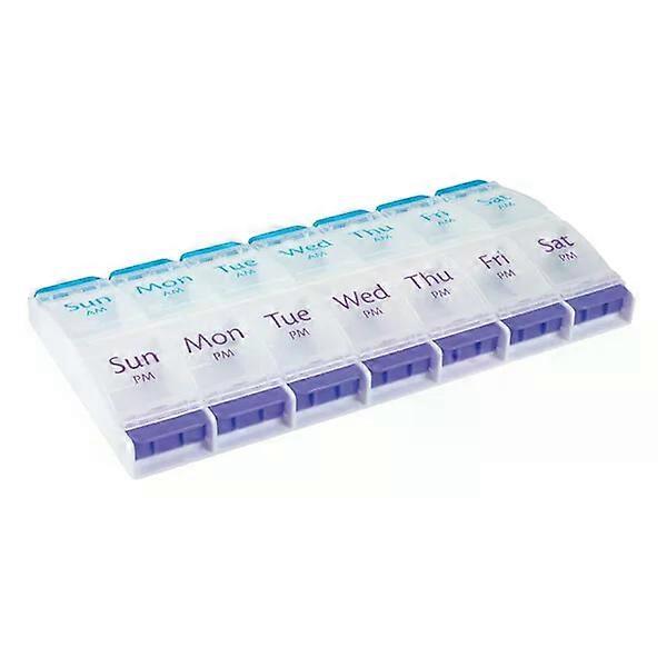 14-compartment double-row plastic pill box, waterproof and moisture-proof