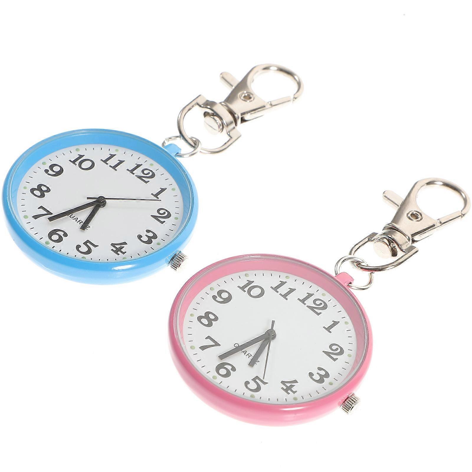 Nurse Hanging Watch Quartz Keychain with 2Pcs for Women Use