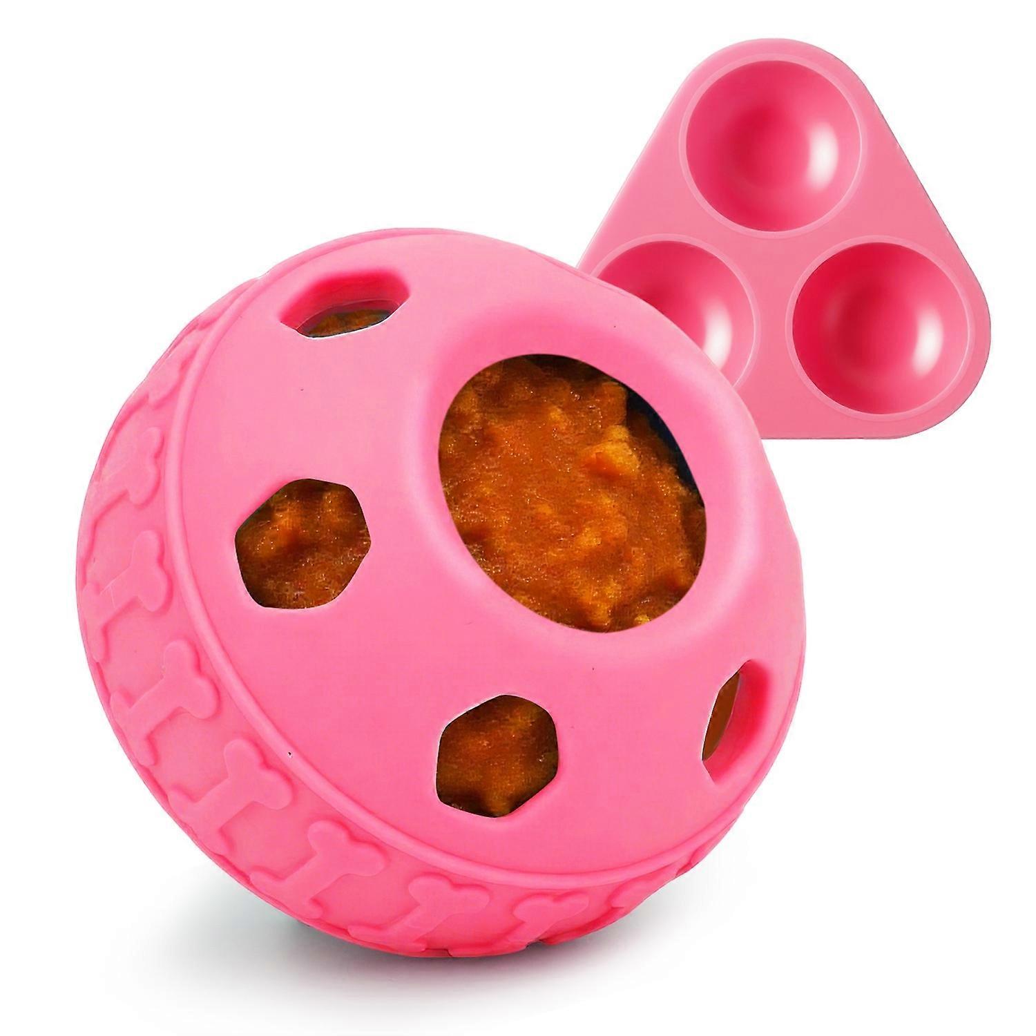 Pupsicle and Treat Tray for Dogs - Durable Interactive Dog Toy with Treat Dispenser(Phink)