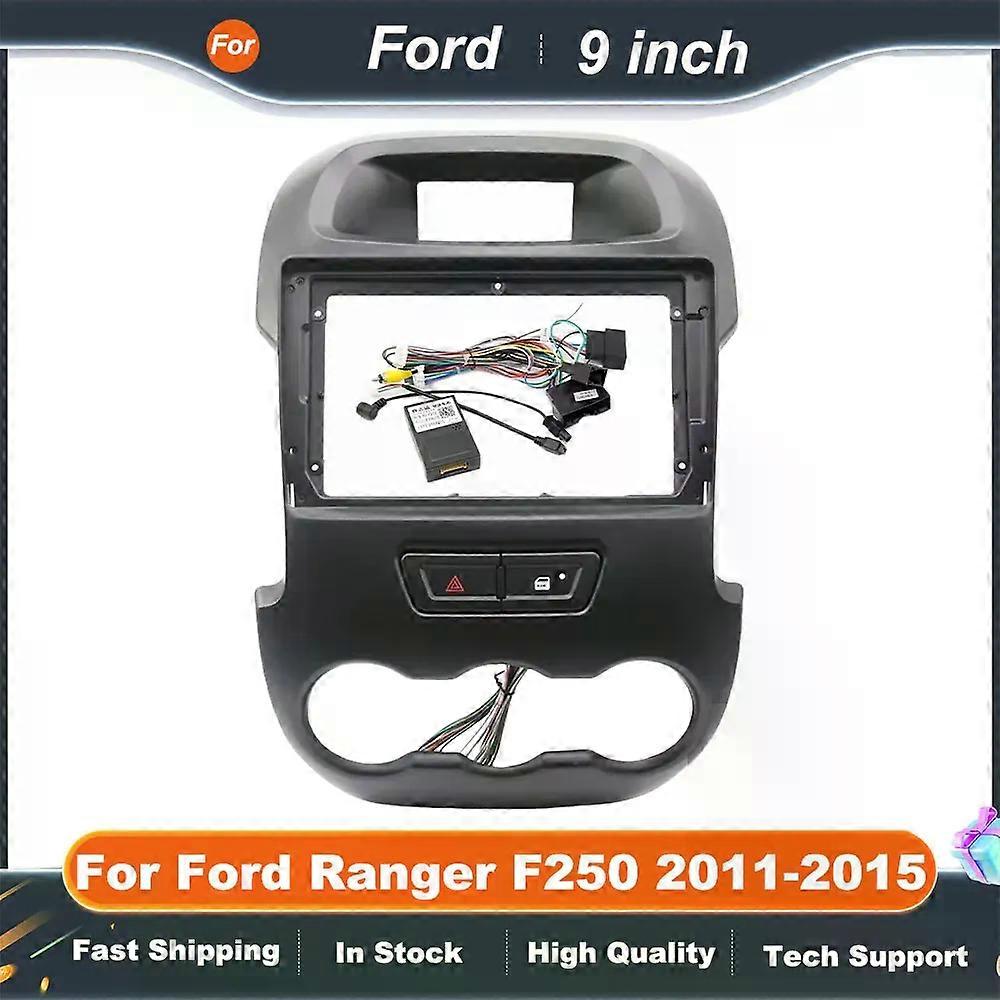 9 Inch Car Frame Fascia Adapter For Ford Ranger F250 2011-2015 Canbus Box Decoder Android Radio Audio Dash Fitting Panel Kit