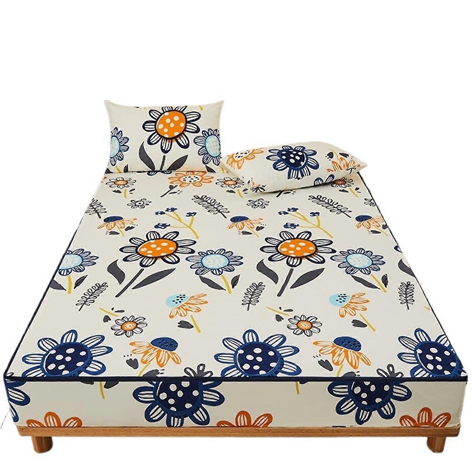 Waterproof Mattress Cover SixSided Zippered Breathable Mattress Protector Pad 140x200x25cm Tai Yang Hua