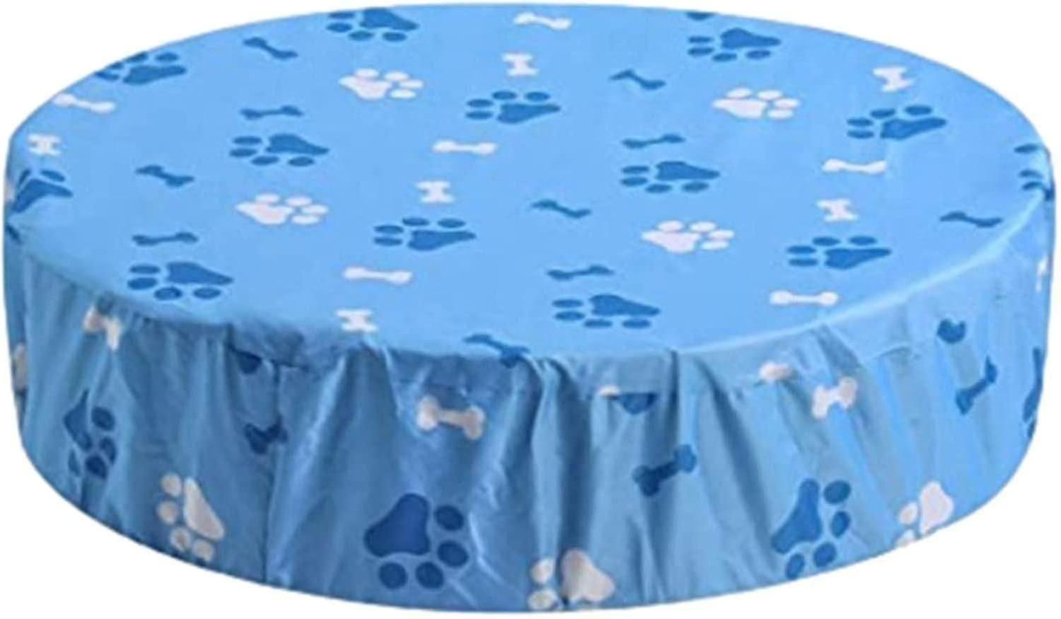 Runt poolskydd, katttasspoolskydd för 48 "vikbart hundpoolbarnpoolbadkar för barnpool (d-4-)