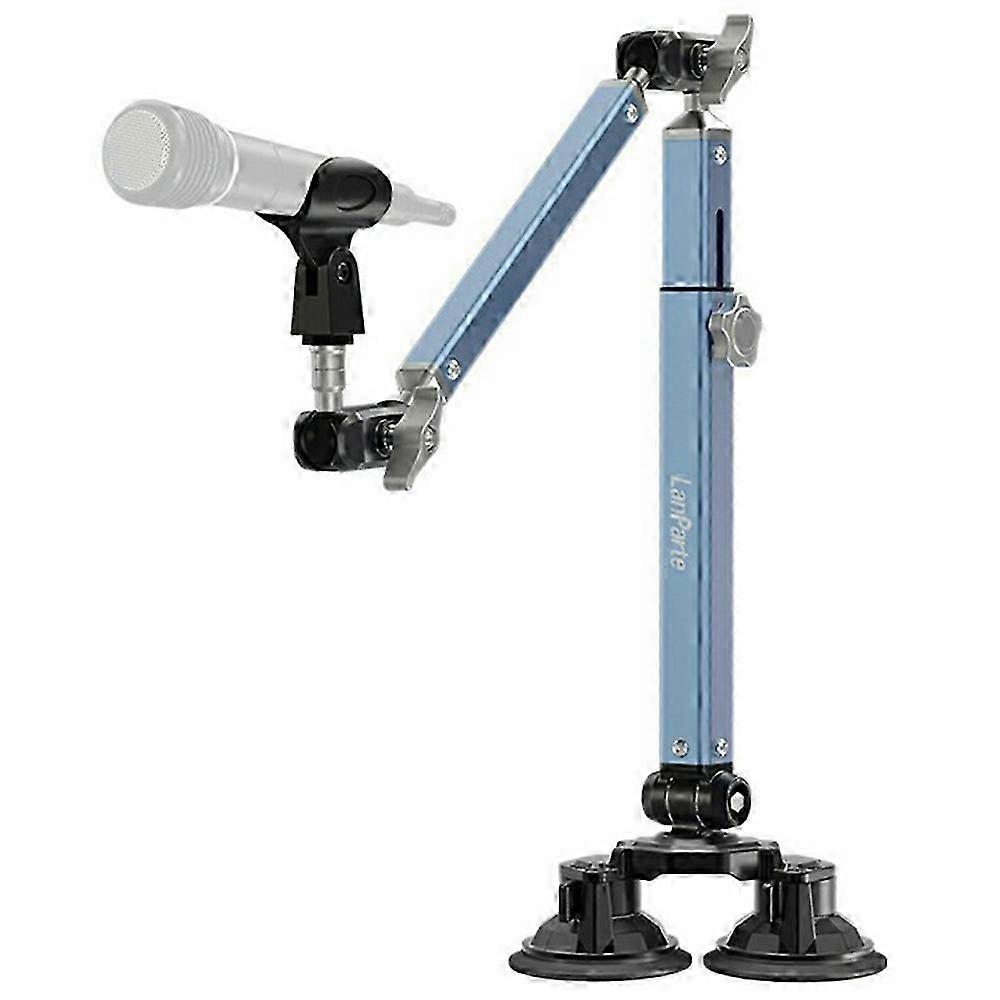 LANPARTE DMS-02 Three Sections Adjustable Heavy Duty Microphone Boom Arm Stand with Suction Cups