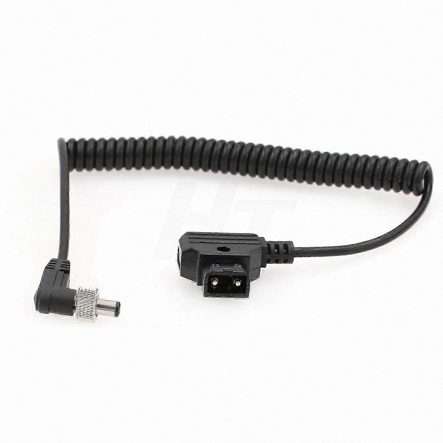 Coiled Power Cable D-Tap to Locking DC for 7-inch Field Monitors and Recorders