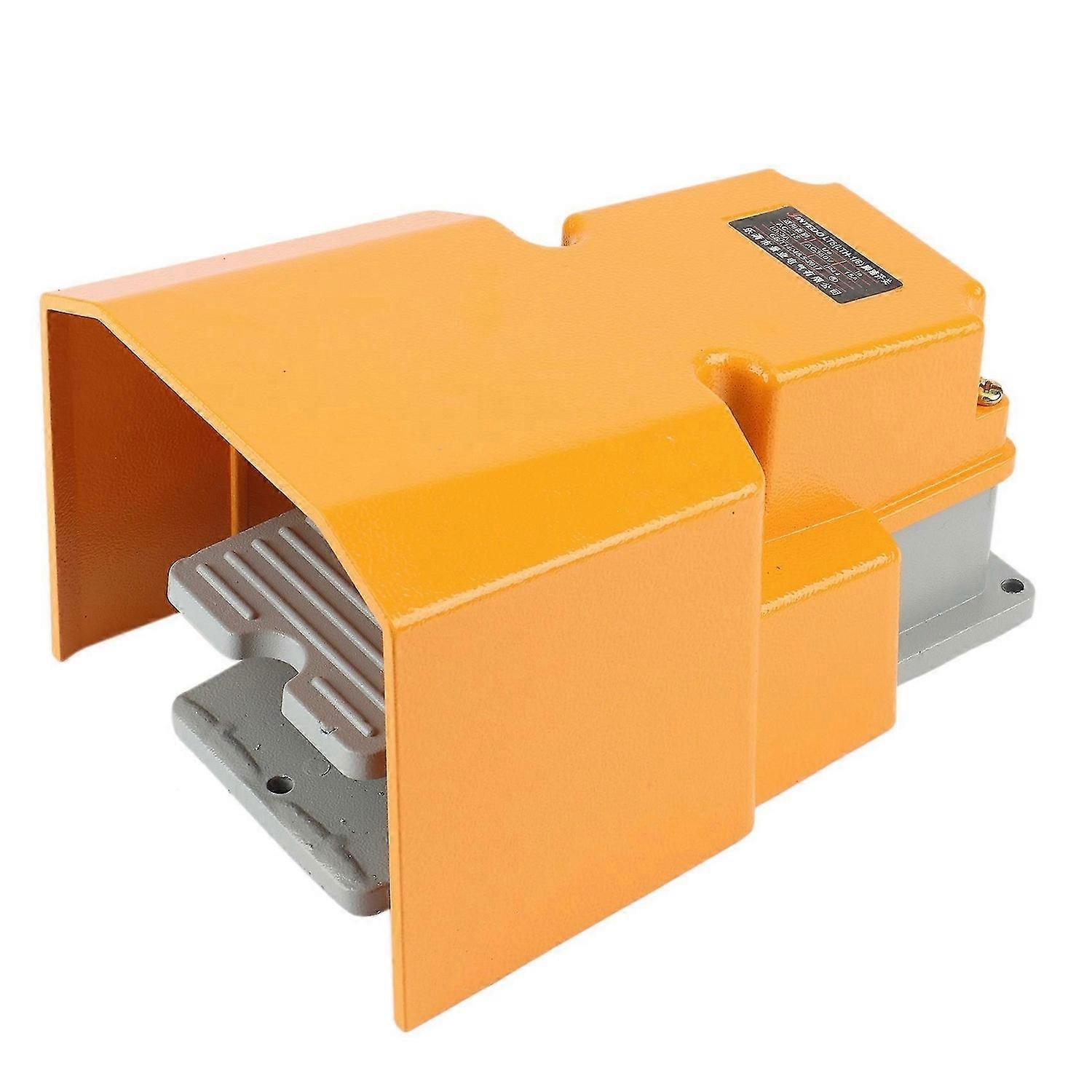 -1/6 Foot Switch Aluminum Shell Machine Tool Parts Silver Point Electrical Reset Pedal Switch