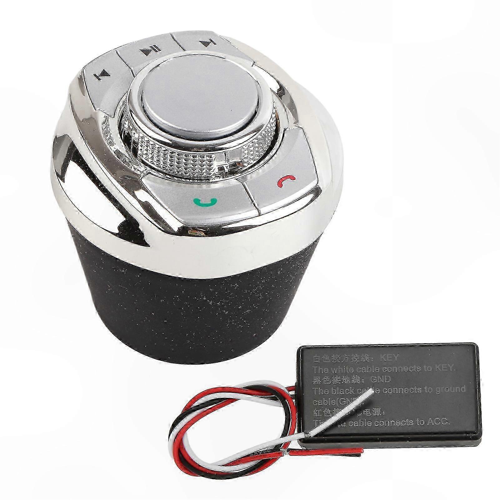 Wireless Steering Wheel Control with 8 Key Functions, Universal Cup-Shaped Button for Easy Access and Convenience