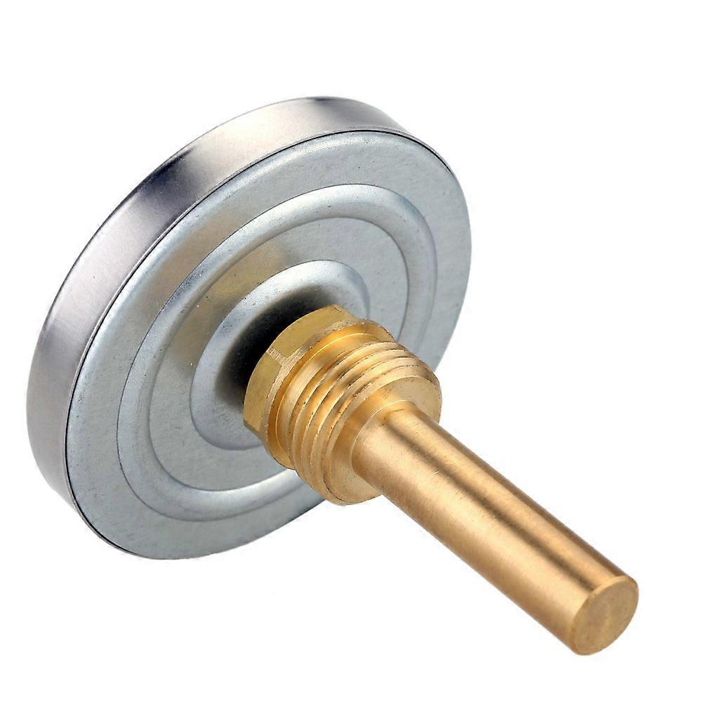 63mm Horizontal Dial Thermometer Aluminum Temperature Gauge 0-120C 1/2 BSP Screw Diameter