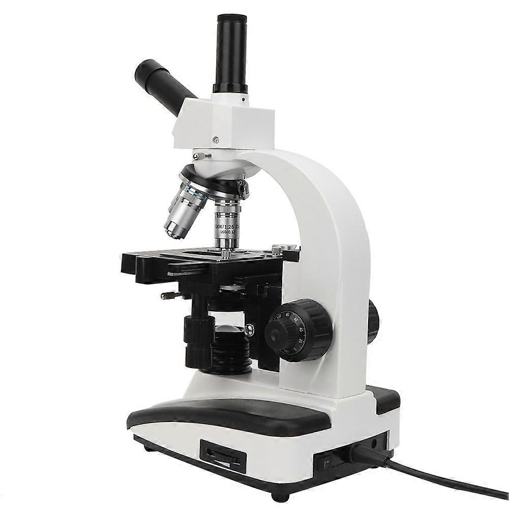 Binocular Compound Microscope 40X-1600X with Abbe Condenser, 2-Layer Stage