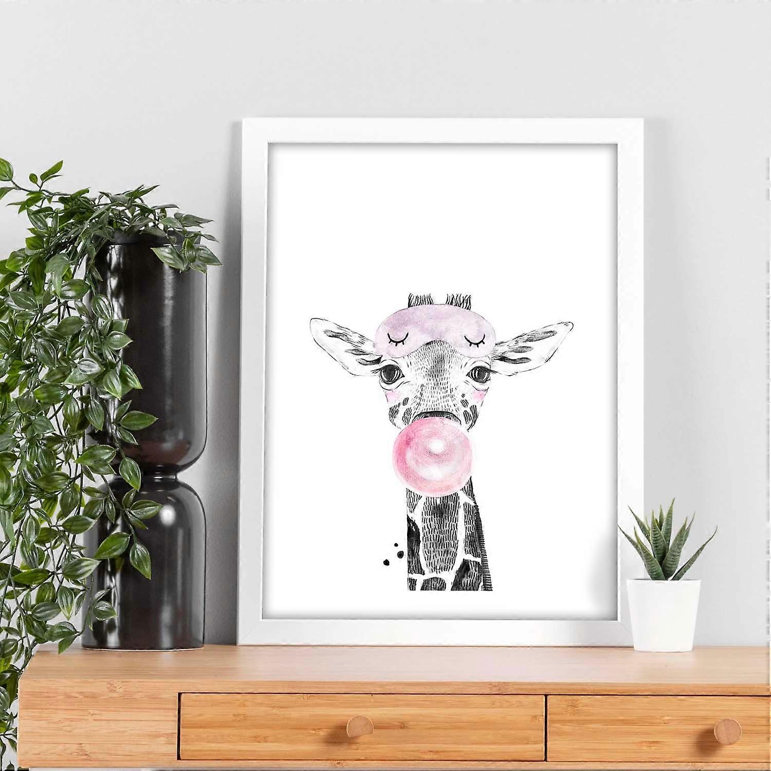 Children's Print Giraffe With Chewing Gum