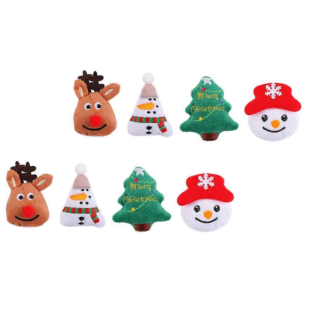 Festive DIY Accessories Hair Clips For Clothes And Hats In Assorted Color Featuring Reindeer Design 8Pcs