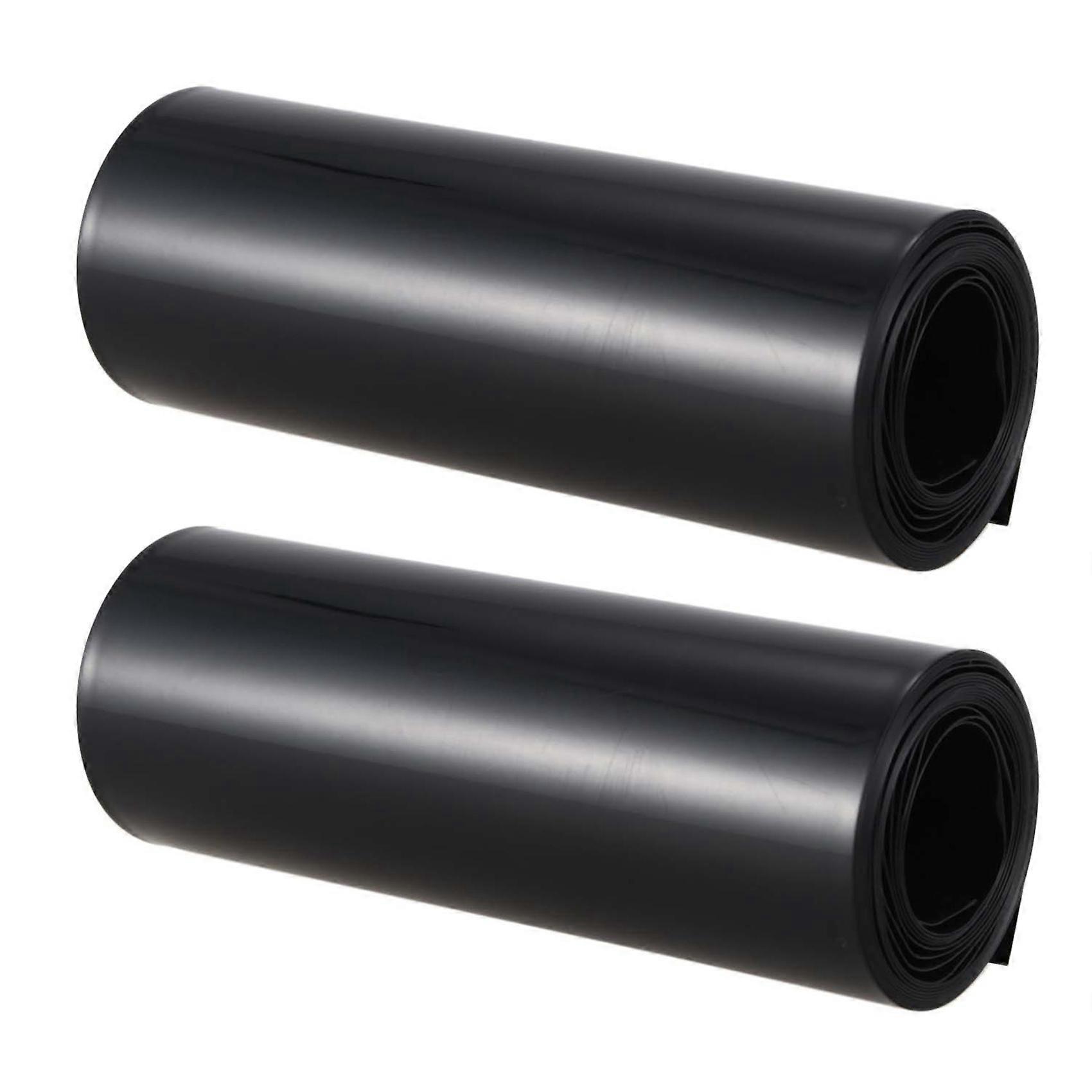 2X PVC Heat Shrink Tubing Wrap RC Battery Pack LiPO NiMH NiCd(2M 120MM Black)
