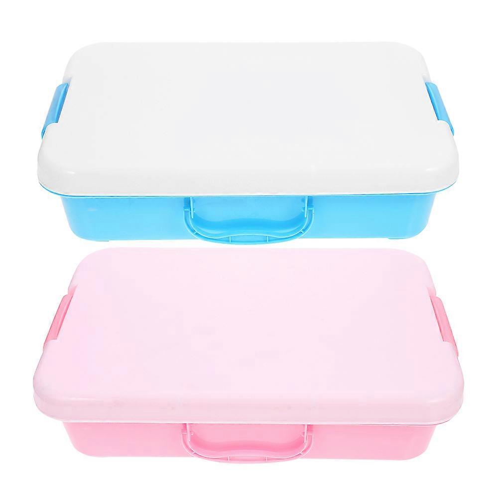 Kids Sand Tray Storage Box for Storage 2Pcs Portable Sandbox with Lid