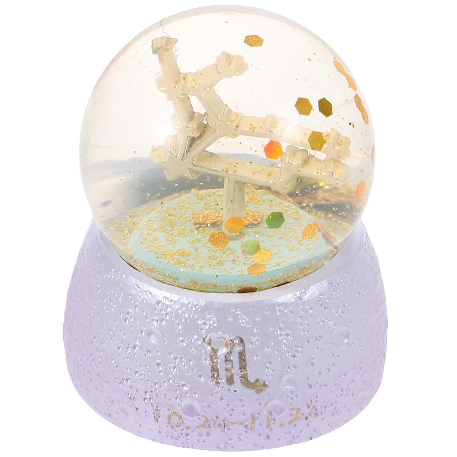 Crystal Ball Twelve Resin Ornaments for Decoration 4Pcs