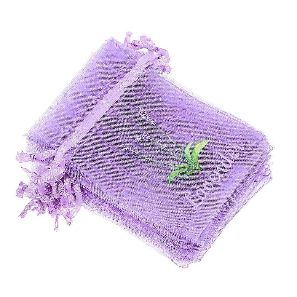Sachet Bags Lavender Drawstring Pouches for Car Use Lavender Mesh Fabric Bags for Present Bag 50Pcs