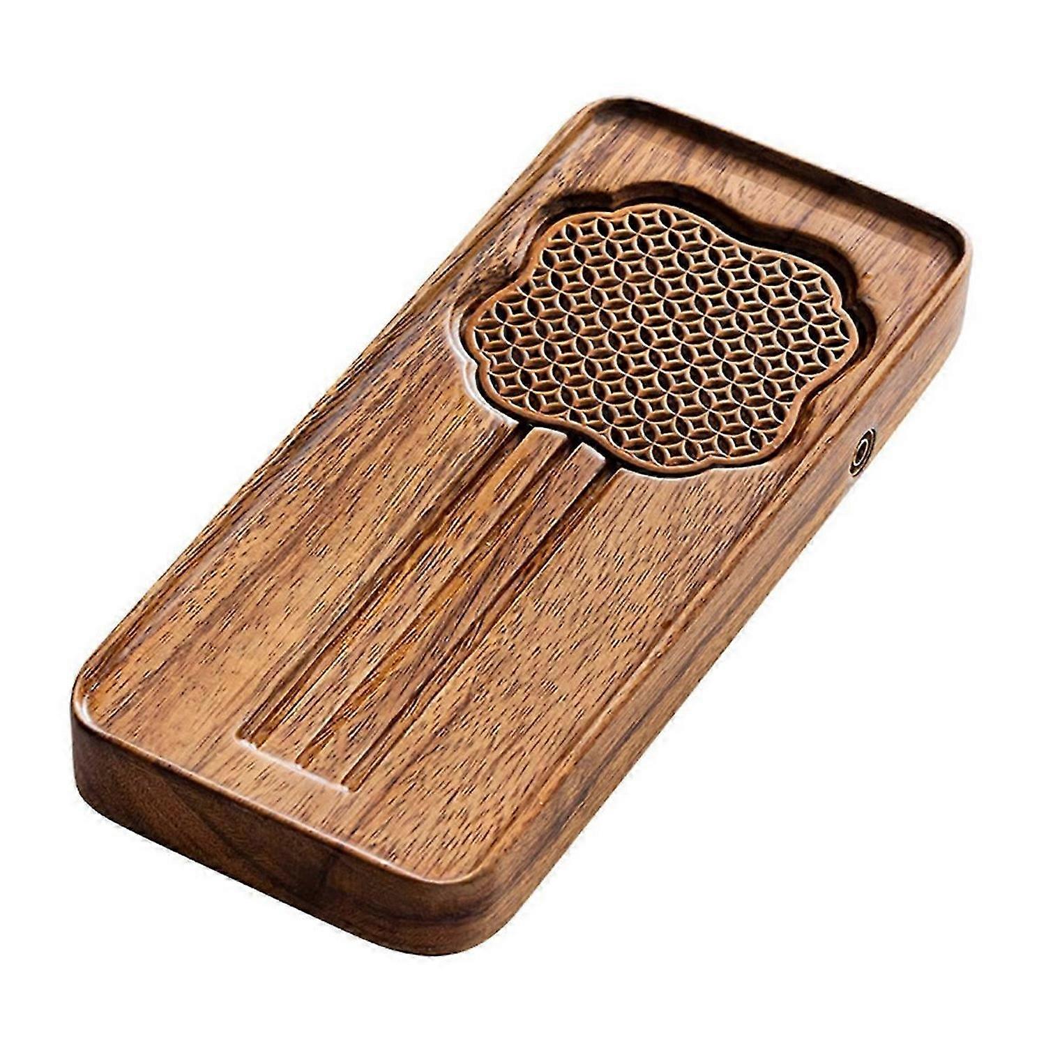 Elegant Walnut Tea Tray, Design, Solid Wood, Dual-Purpose Dry and Wet Use, Ideal for Tea Enthusiasts