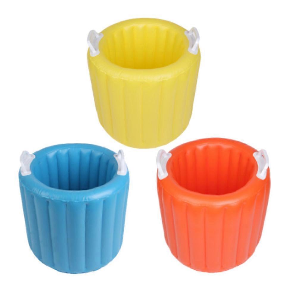 Multi-Functional Foldable Pvc Ice Bucket Outdoor Use Rectangular Design in Orange Color 1Pcs