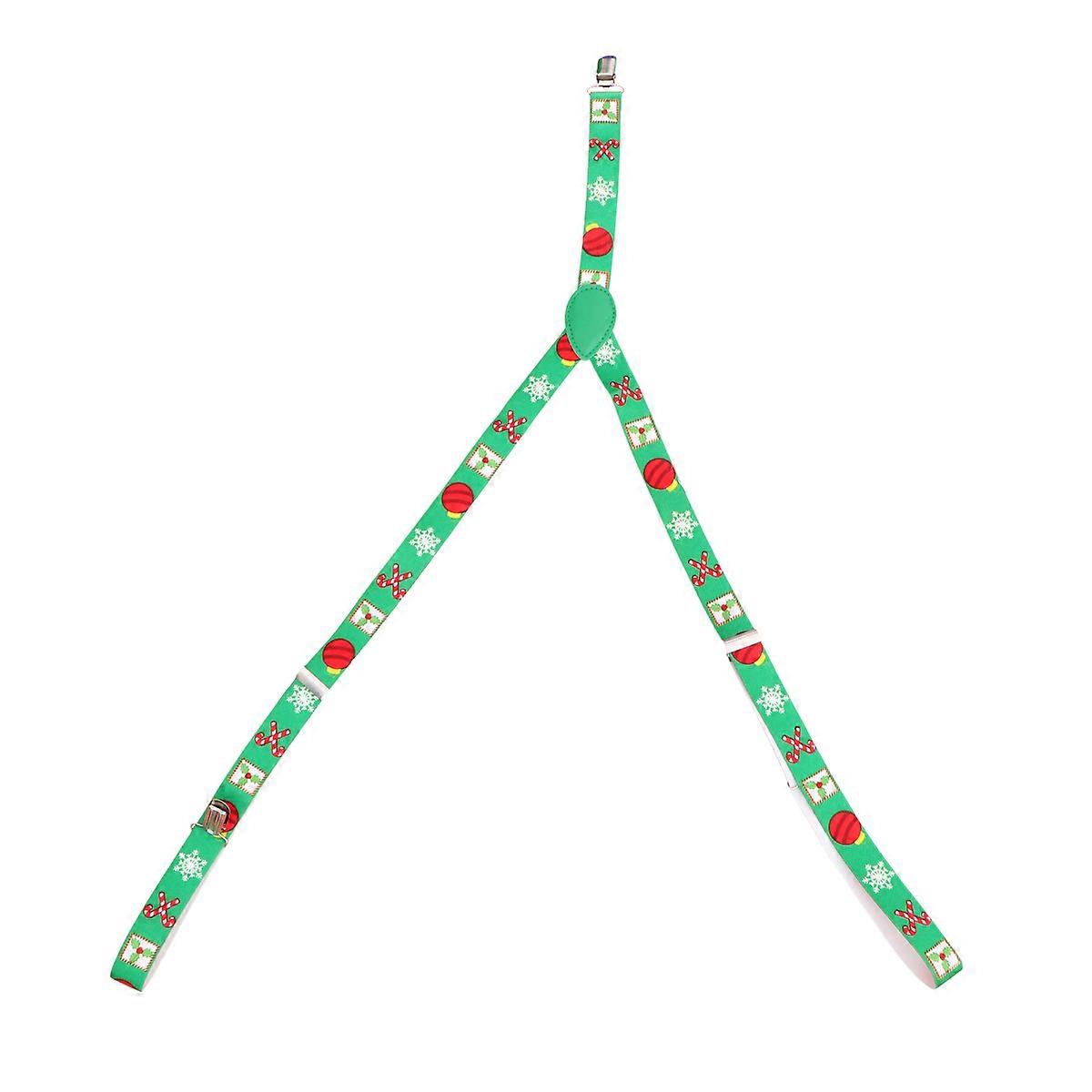 Christmas Suspender Braces Set with Bowtie for Decor Assorted