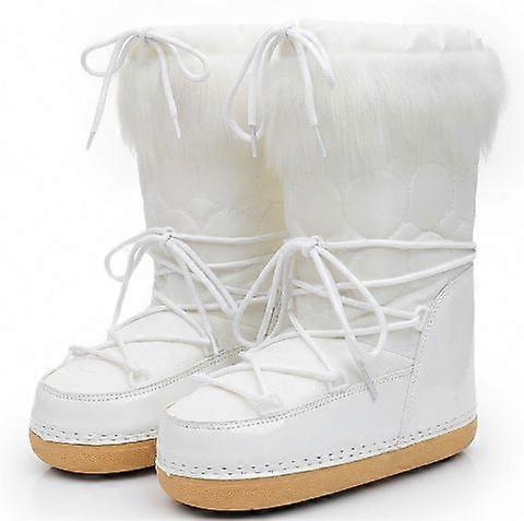 Furry Moon Boots Women's Snow Boots Fashion Space Boots  Warm Waterproof Slip-Resistant Outdoor Shoes