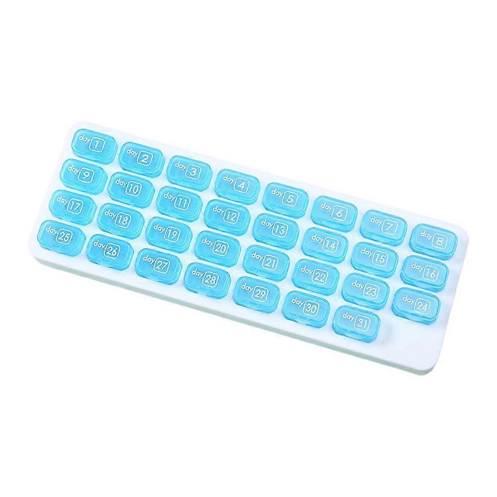 Portable Pill Organizer Box, 7 Color Multi-Layer Compartments for Daily