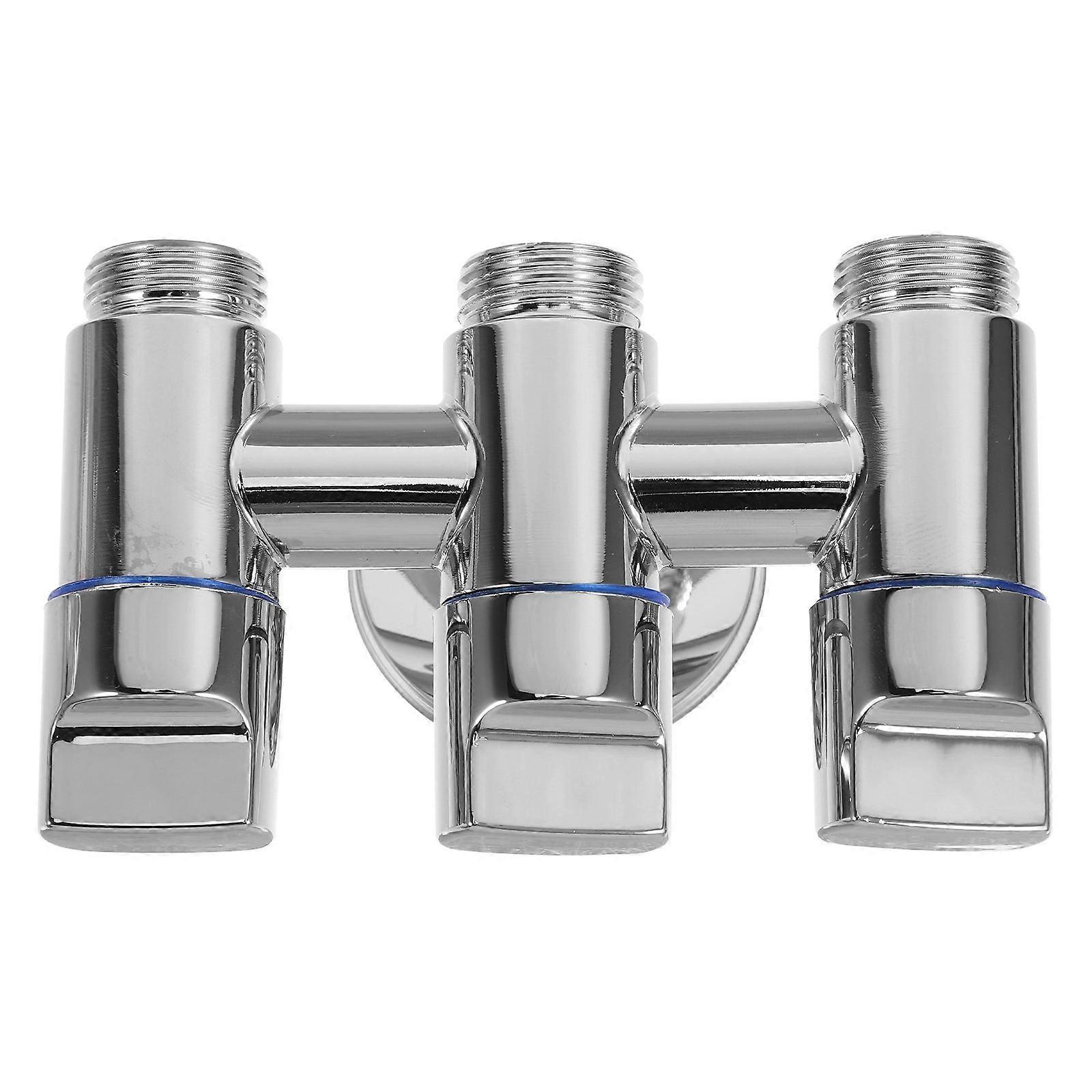 Water Faucet Splitter Diverter Valve for Bathroom 2Pcs Three Way Control