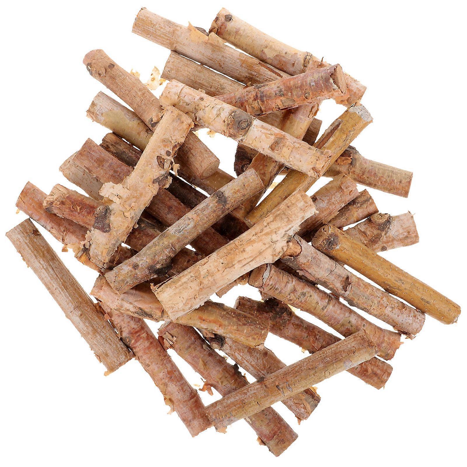 Log Sticks for Crafts Wood Craft Sticks for DIY Decor 120Pcs Natural