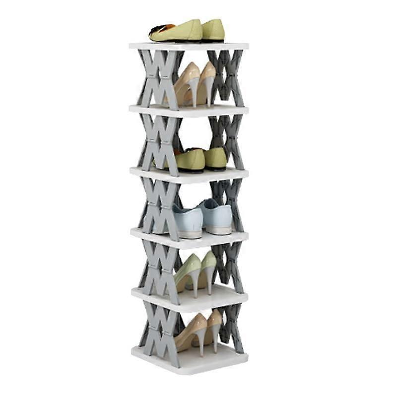 Shoe Rack No Assembly Foldable SpaceSaving Vertical Shoe Organizer for Bedroom, Entryway, and Living Room