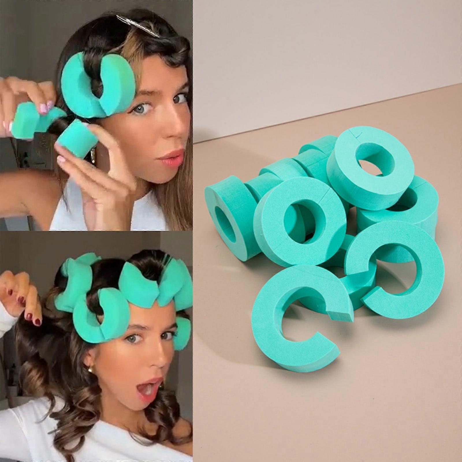 Hot Curlers for Short Hair - Electric Straightening Comb & Deep Brilliance Foam Rollers, Heatless Self-Fastening Soft Curlers for Sleeping,