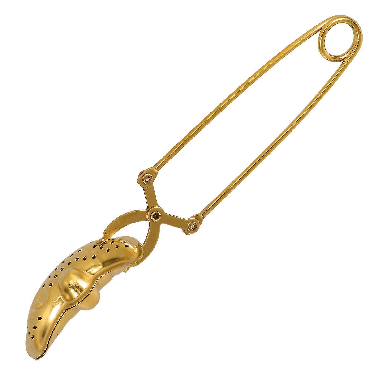 Fine Mesh Tea Strainer Reusable 17.00X4.00X3.00CM Golden 1Pack