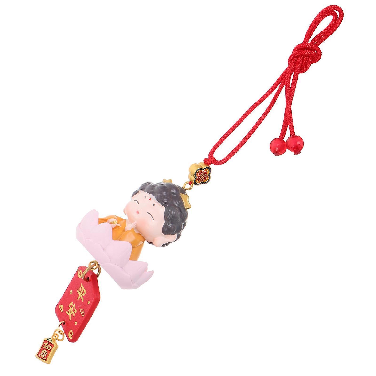 Car Interior Pendant with Good Luck Function Featuring 2Pcs Cute Car Ornaments