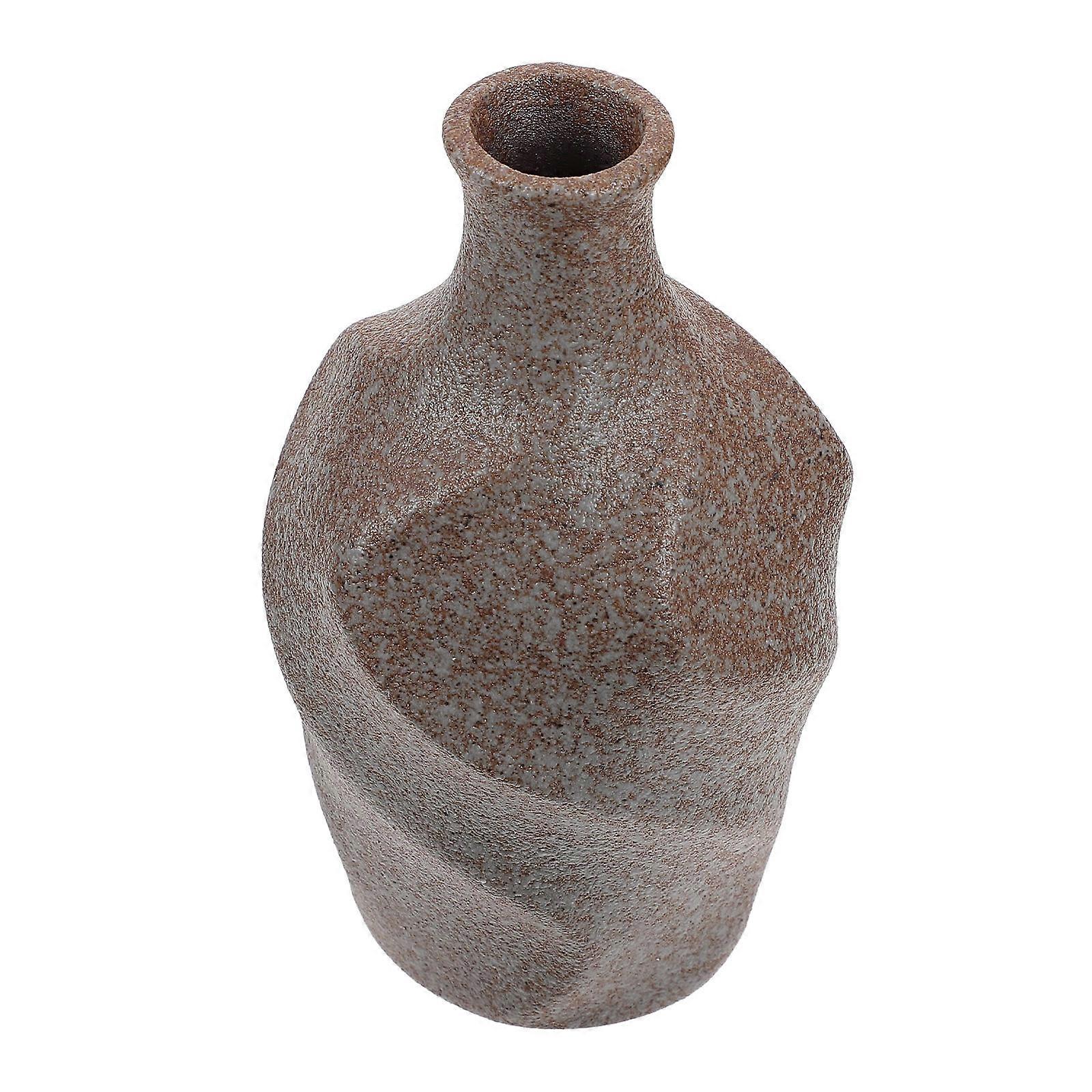Flower Container Decor for Desktop 3Pcs Ceramic Craft Vase