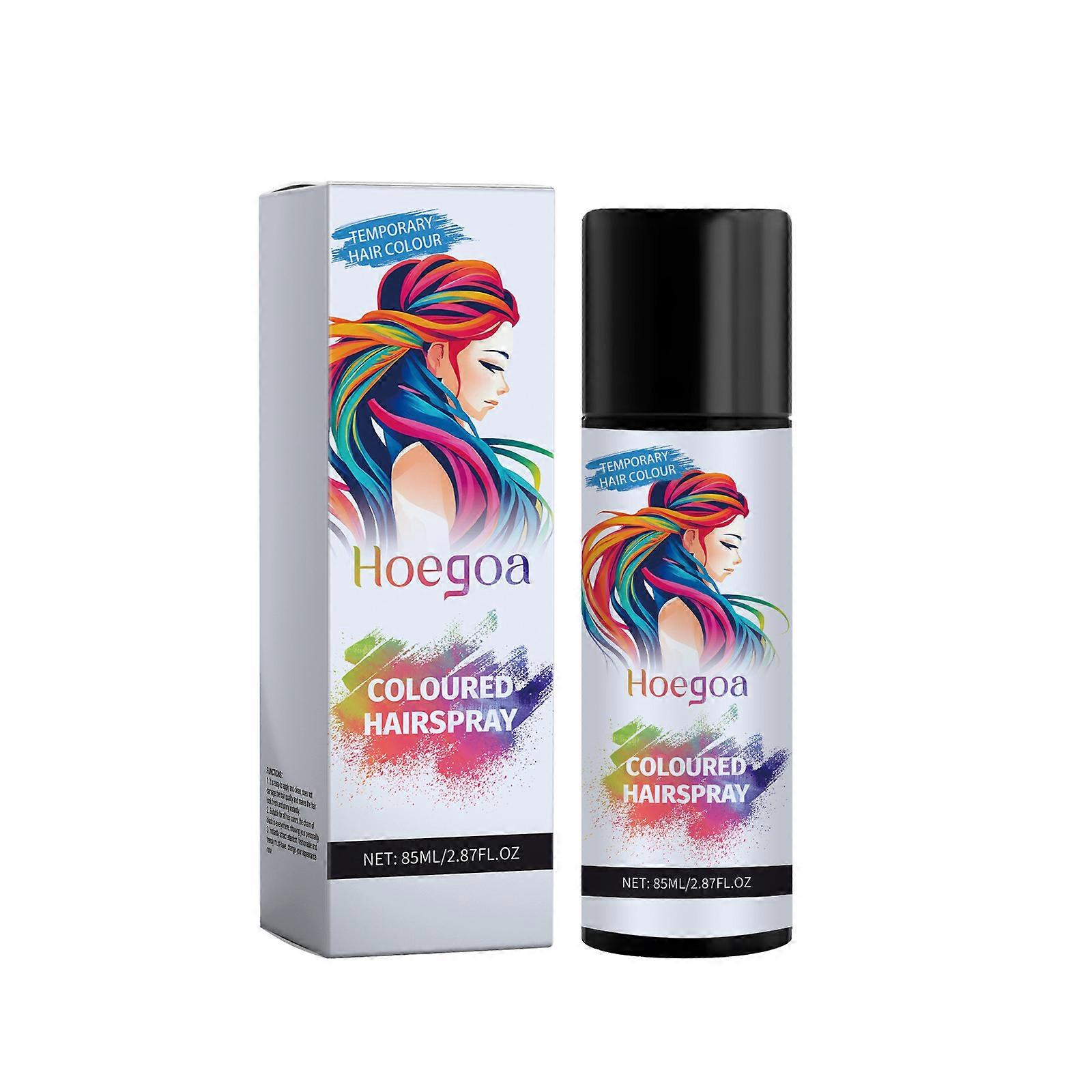 Tymczasowy czarny lakier do włosów, łatwy do farbowania skóry głowy, łatwy i delikatny, jednorazowy czarny spray do farbowania włosów 85 ml