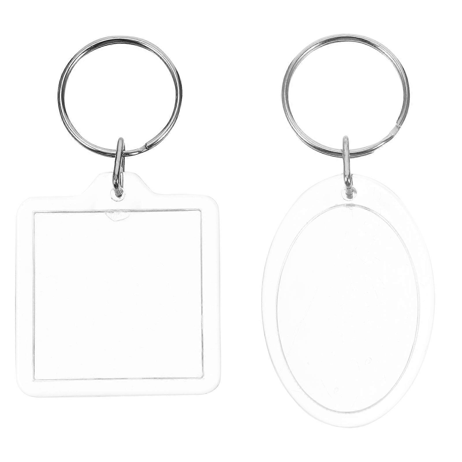 Photo Frame Key Chains Transparent Acrylic for Decor 150Pcs Assortment