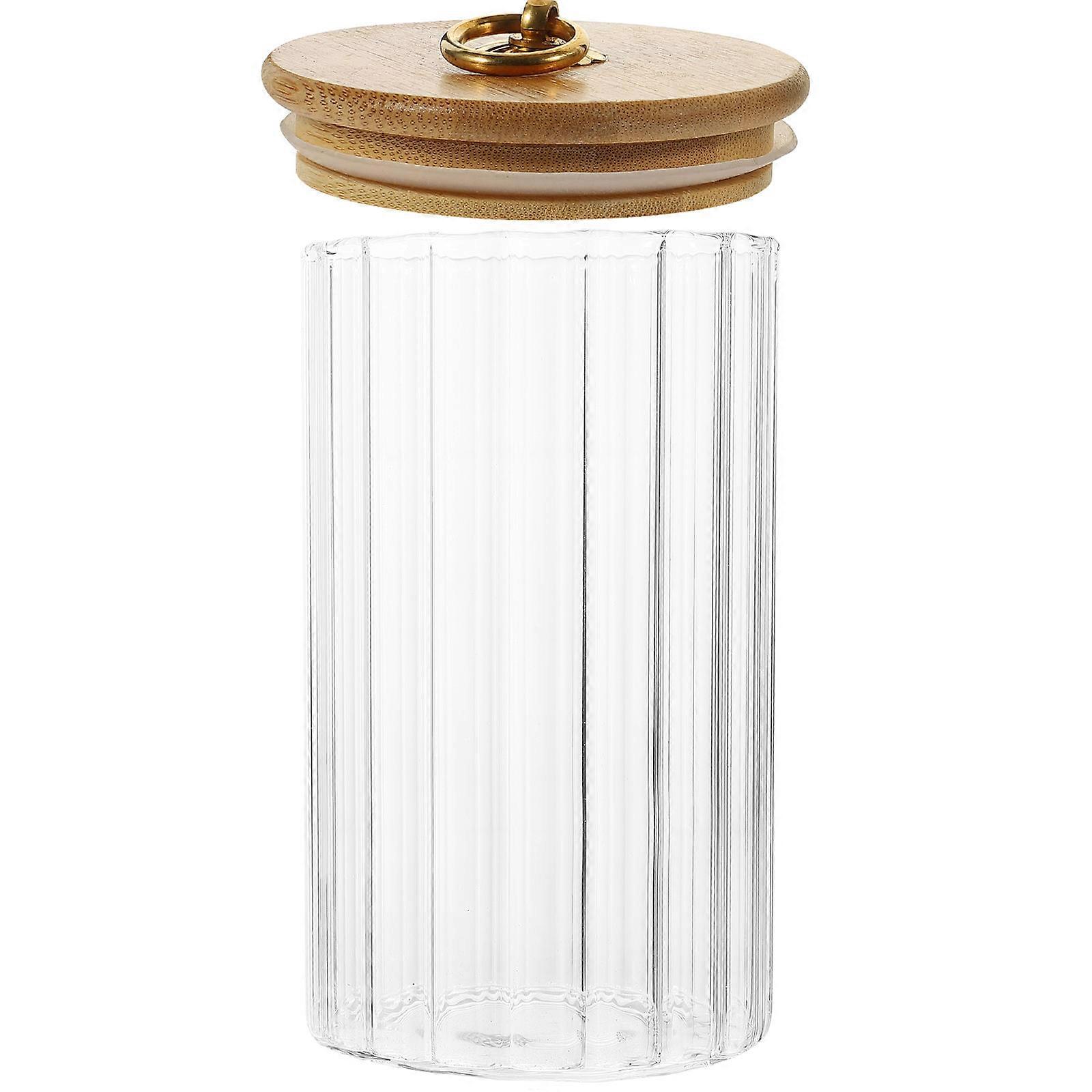 Glass Canister Airtight Food Storage Jar Modern Simple Style Transparent Color 750ml Suitable For Home Users And Families 1Set