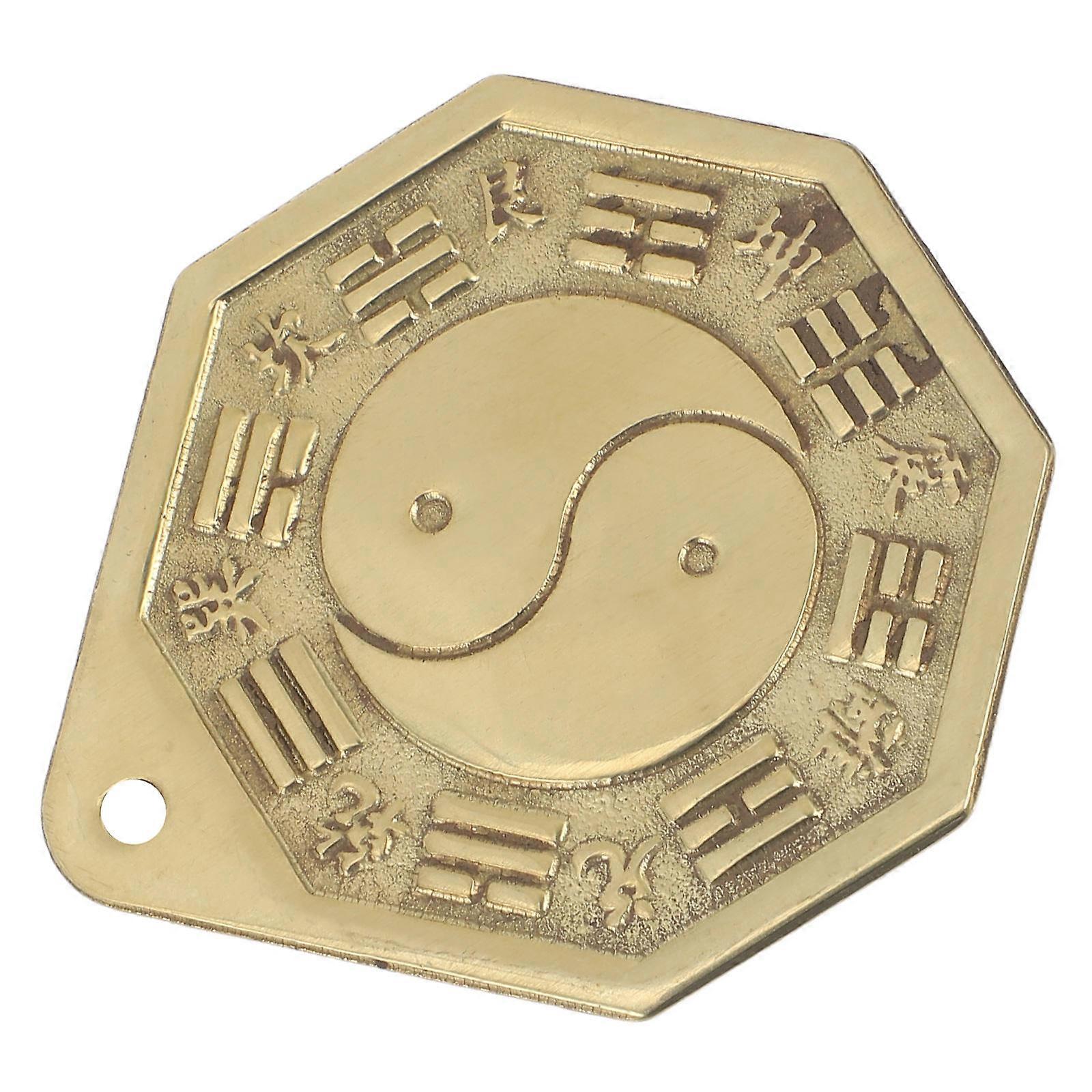 Eight Diagrams Mirror Brass Craft for Blessing Decoration 4Pcs Set