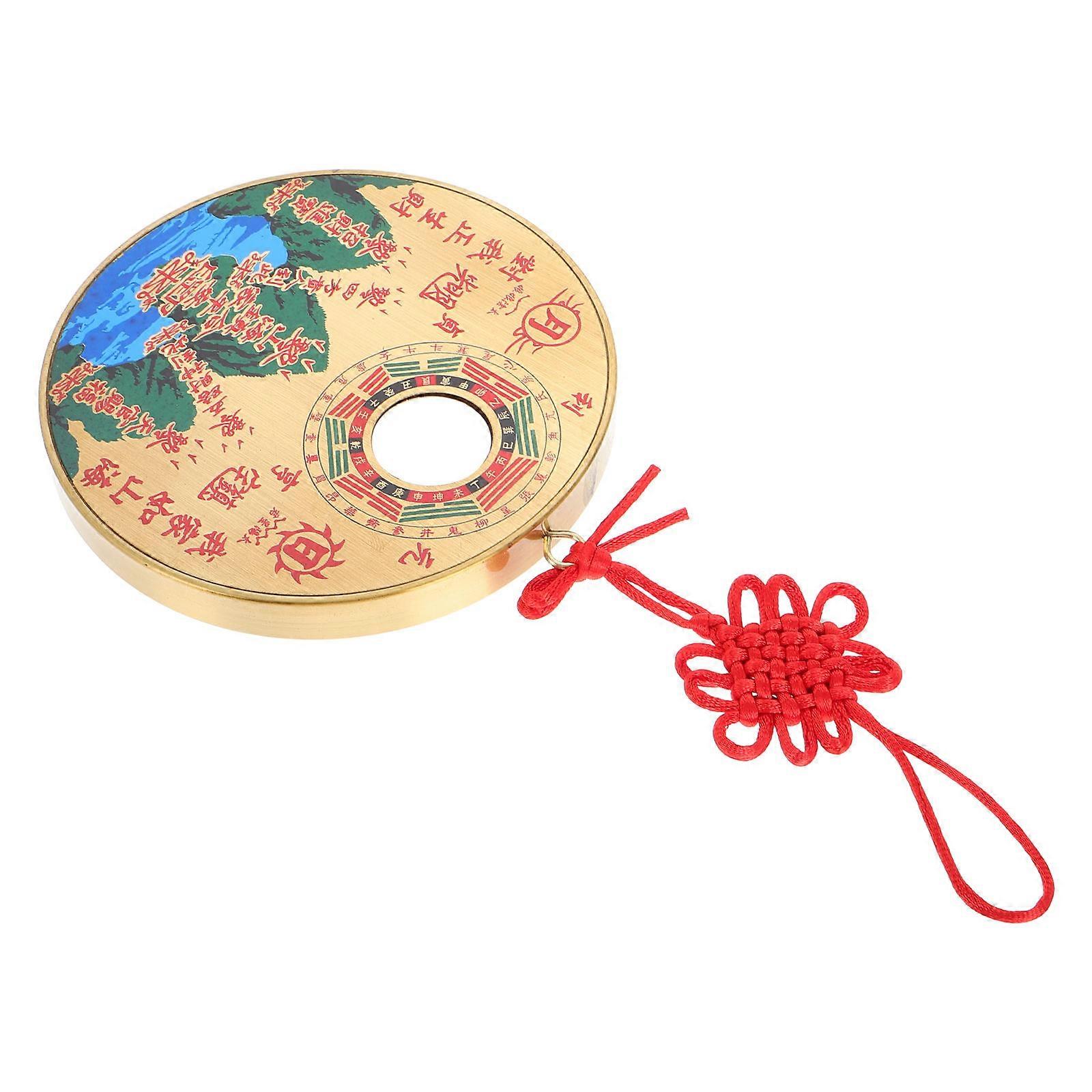 Copper Round Feng Shui Bagua Mirror for Protective Decoration