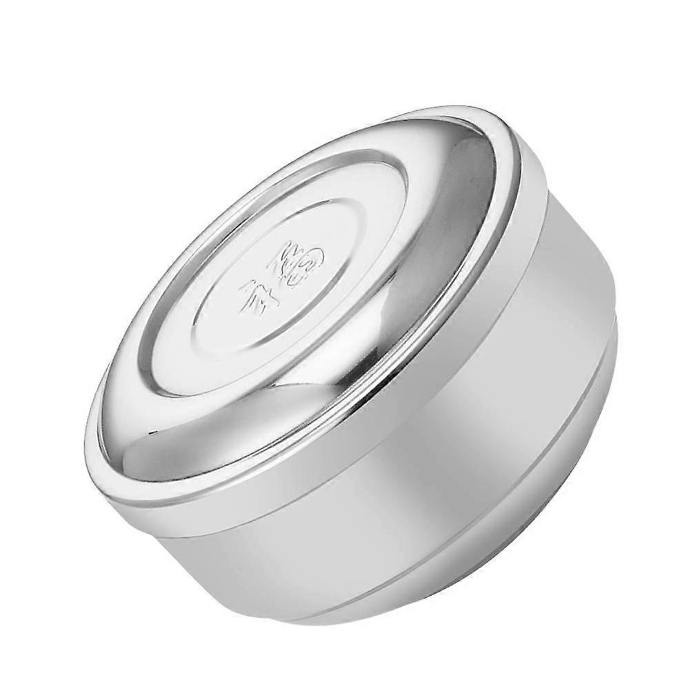 Rice Container Double Layer Bowl For Families Use In Formal Events Silver 13x13x8cm 1Pc