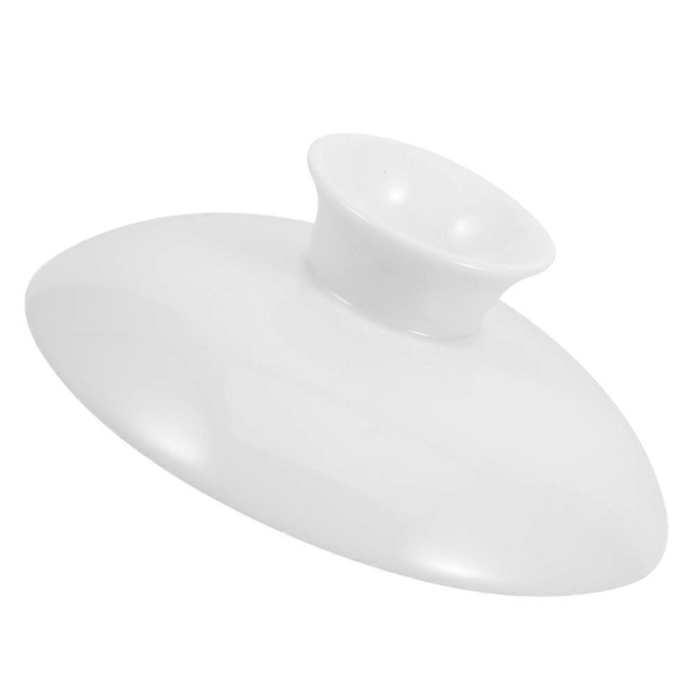 White Ceramic Mug Lids for Coffee Tea Mugs 5Pcs Reusable Covers